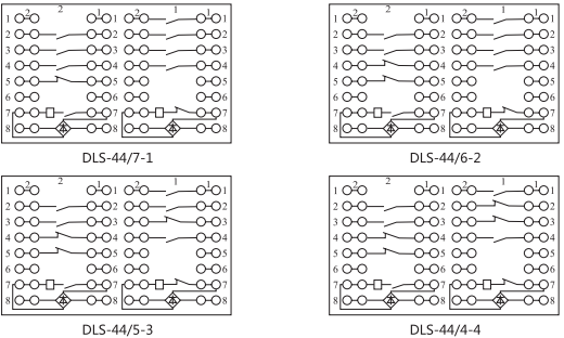 DLS-42/8-2雙位置繼電器內部連接線圖片3 DLS-42/8-2雙位置繼電器內部連接線圖片3